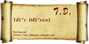 Tér Dániel névjegykártya